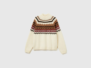 Maglia lupetto jacquard