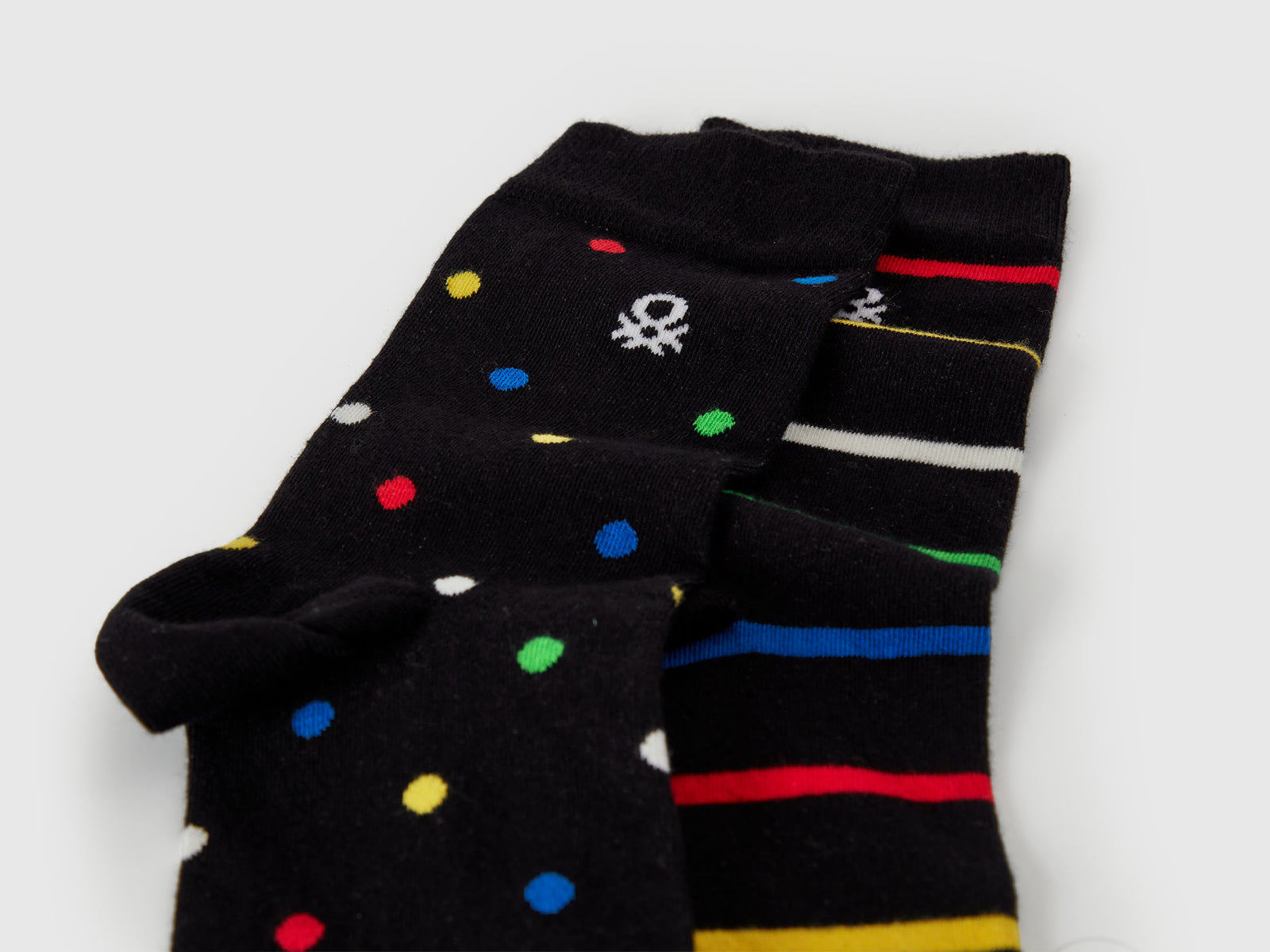 Due paia di calzini alti fantasia da uomo multi-color 2 | Benetton Outlet