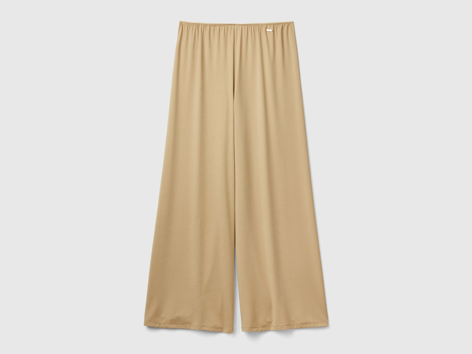 Pantaloni ampi con lurex da donna beige | Benetton Outlet