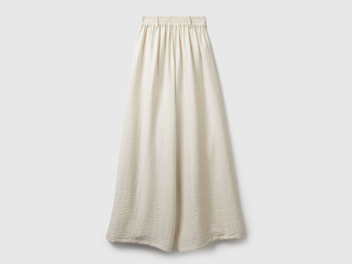 Pantaloni ampi in misto viscosa