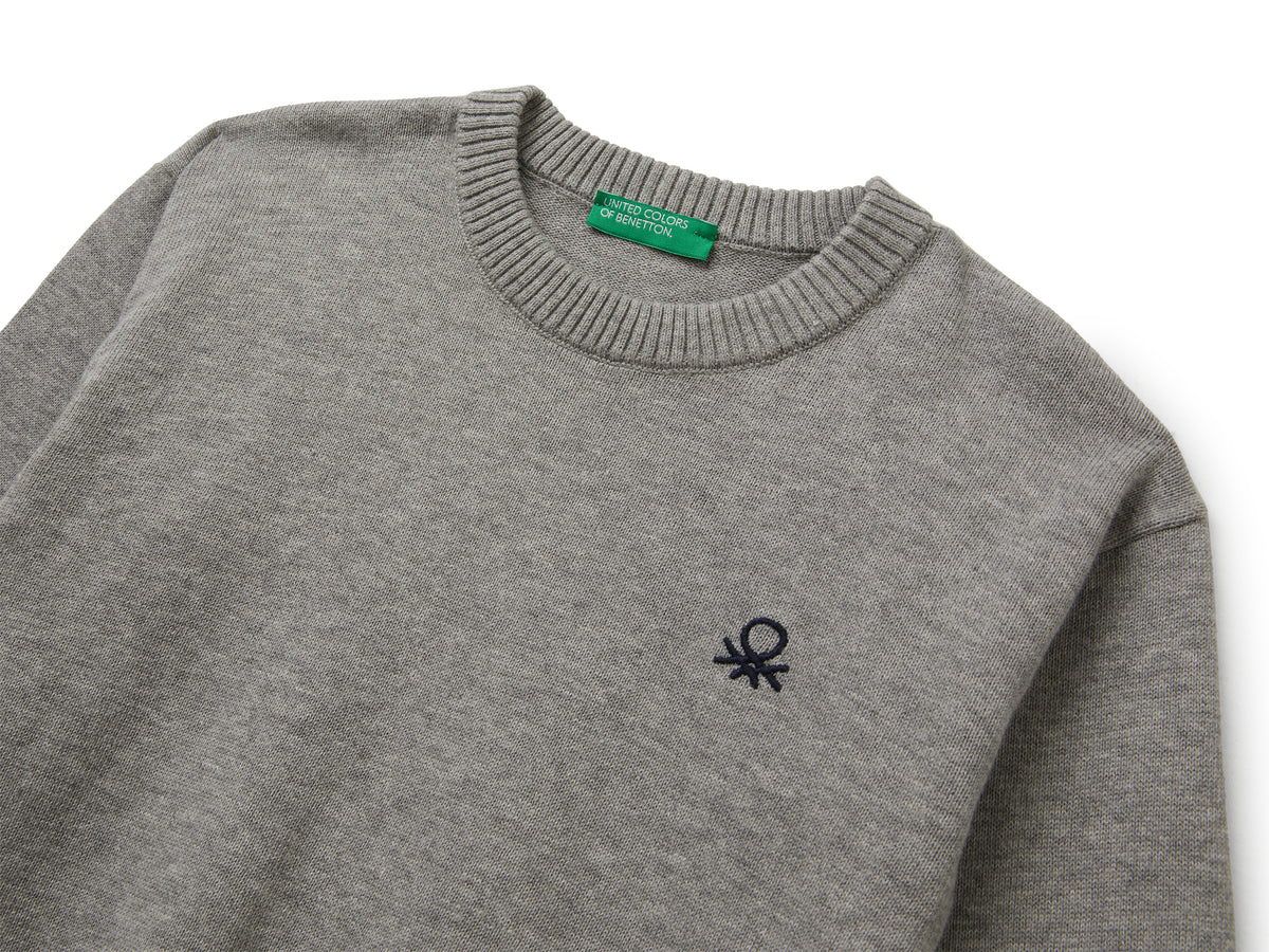 Maglioncino in puro cotone con logo