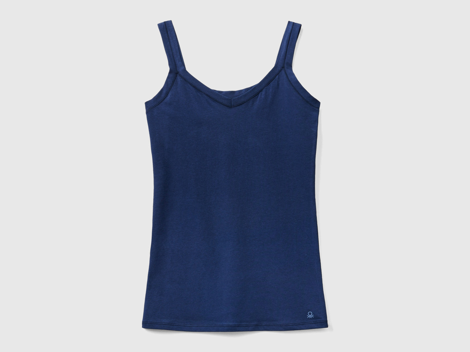 Canotta in cotone bio super stretch da donna blu scuro | Benetton Outlet