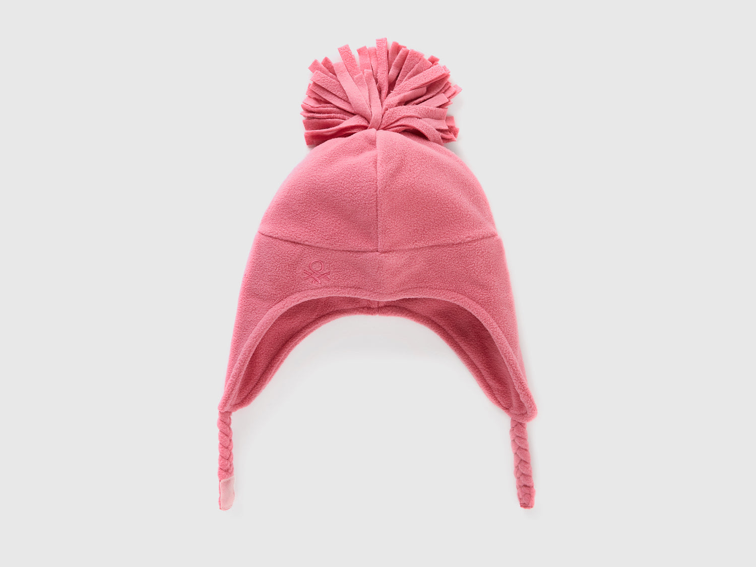 Cappello con paraorecchie e pom pom da bimbo fucsia | Benetton Outlet