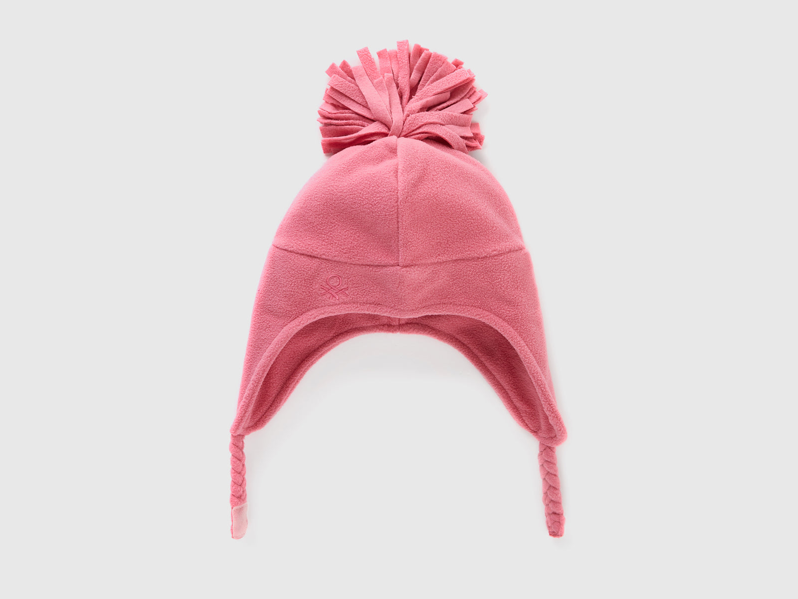 Cappello con paraorecchie e pom pom da bimbo fucsia | Benetton Outlet