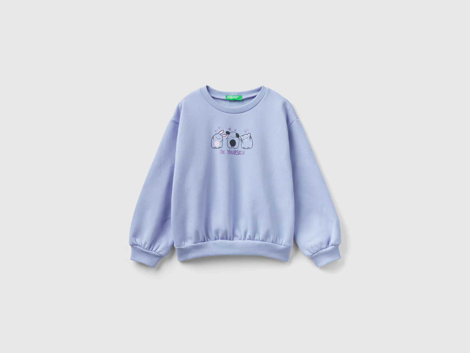Calda felpa con stampa glitter da bimba lilla | Benetton Outlet