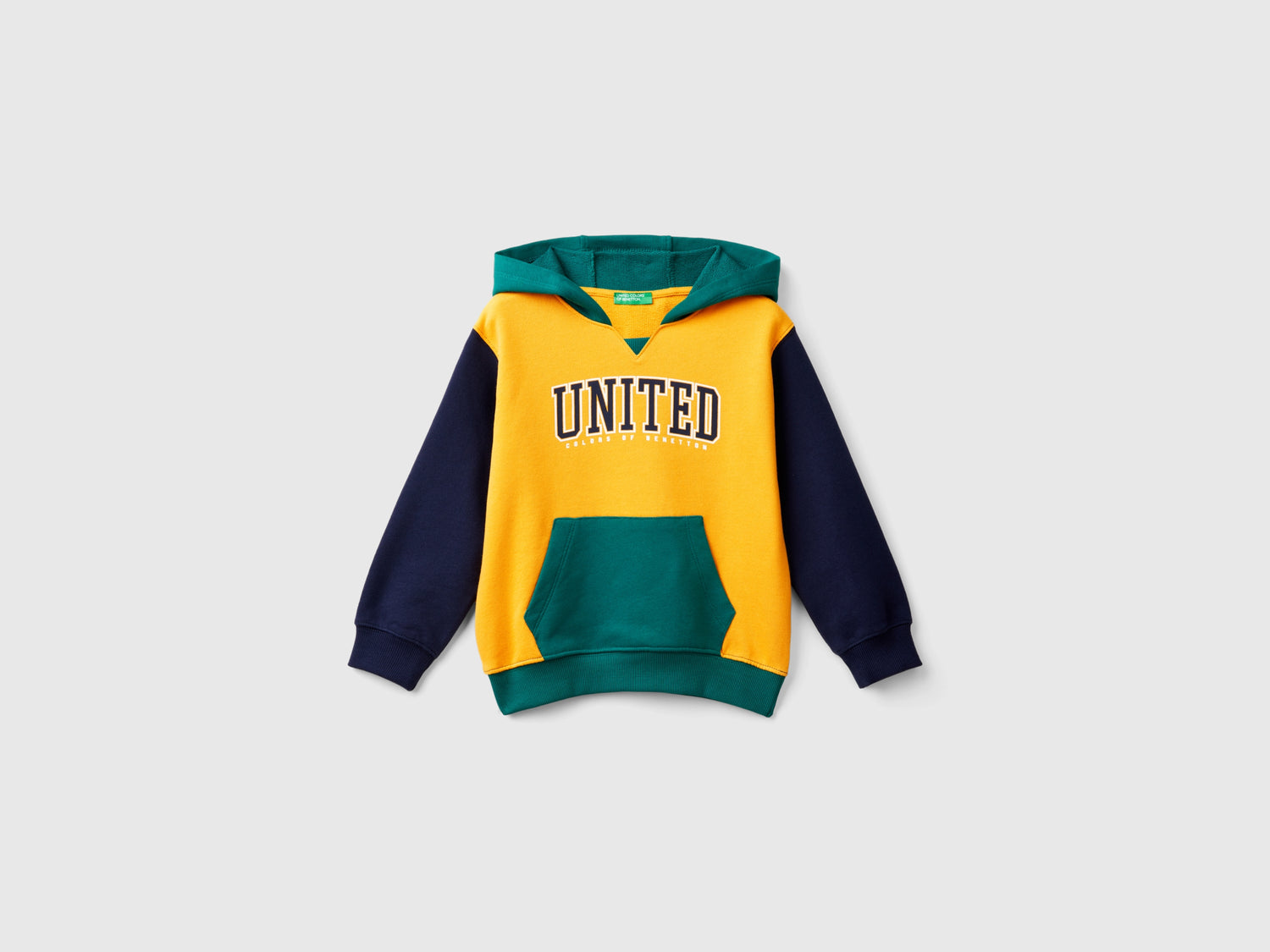 Felpa con cappuccio 100% cotone da bimbo multi-color | Benetton Outlet