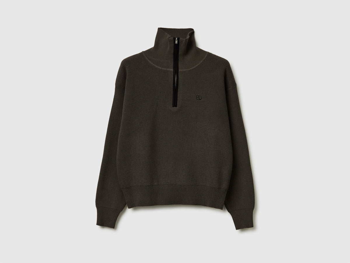 Maglione con mezza zip