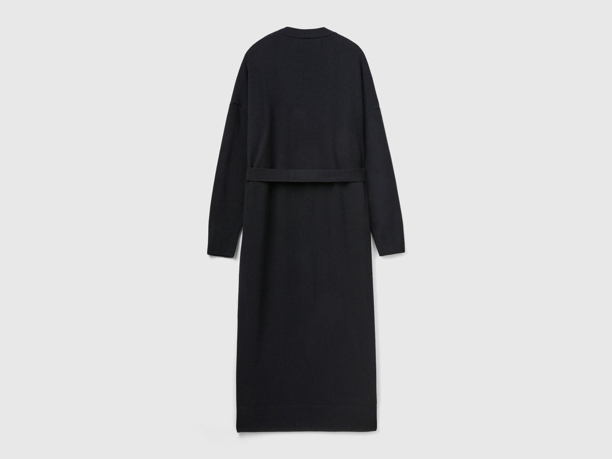 Cardigan midi con cintura