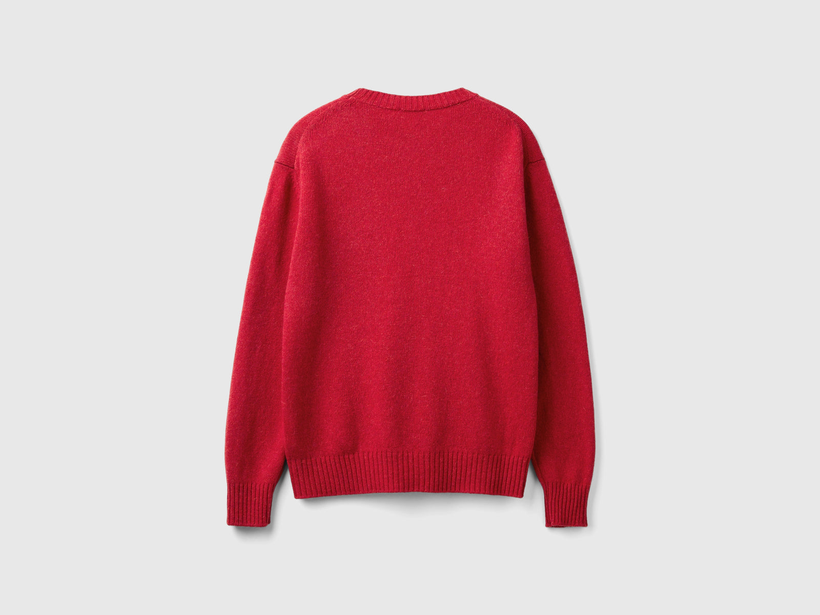 Maglia relaxed fit in pura lana Shetland da uomo corallo 2 | Benetton Outlet