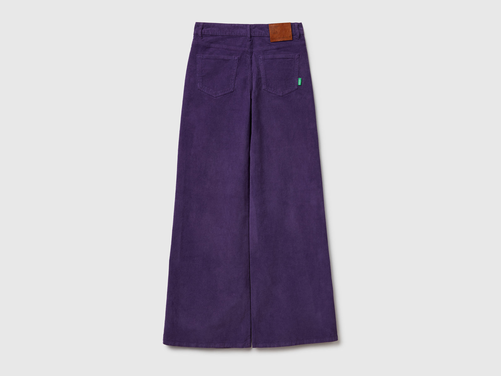 Pantaloni wide fit in velluto da donna viola 2 | Benetton Outlet
