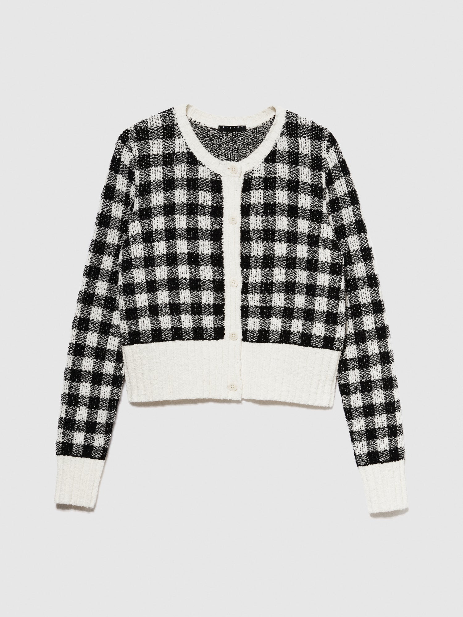 Cardigan stampa vichy da donna multi-color | Sisley Outlet