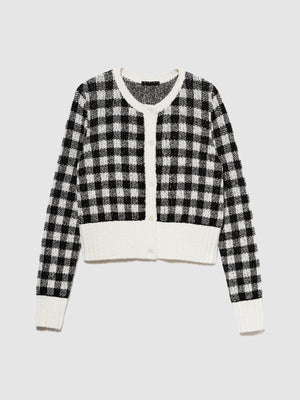 Cardigan stampa vichy