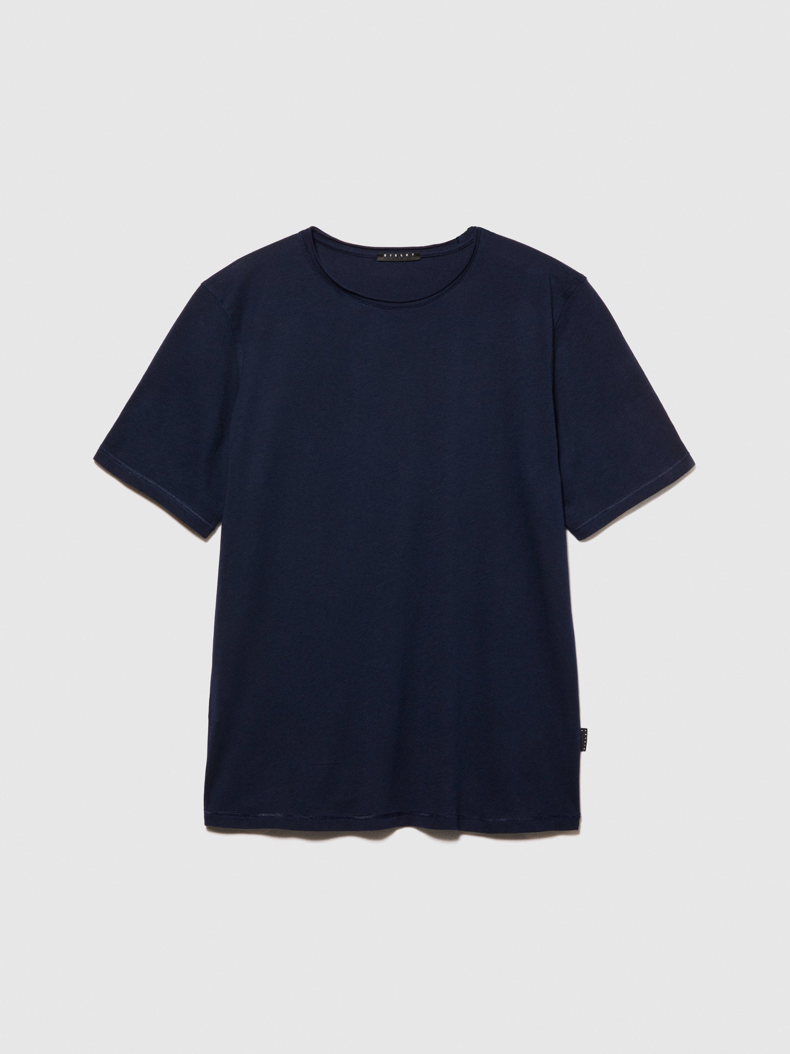 T-shirt con taglio vivo da uomo blu scuro | Sisley Outlet