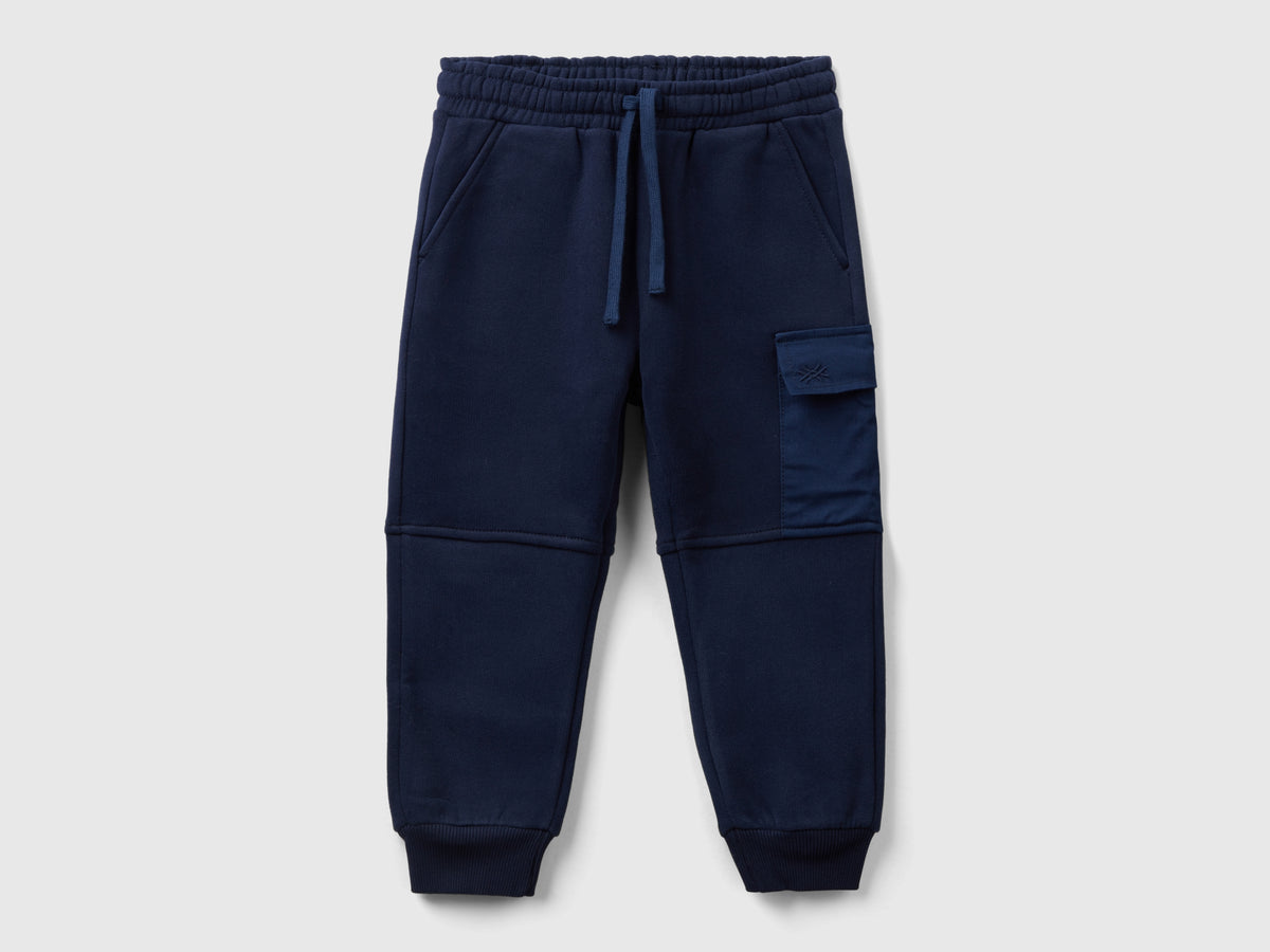 Joggers in calda felpa con tasca laterale