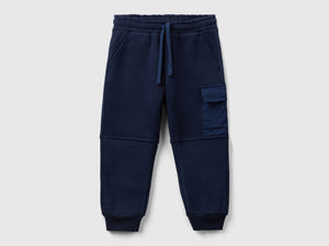Joggers in calda felpa con tasca laterale