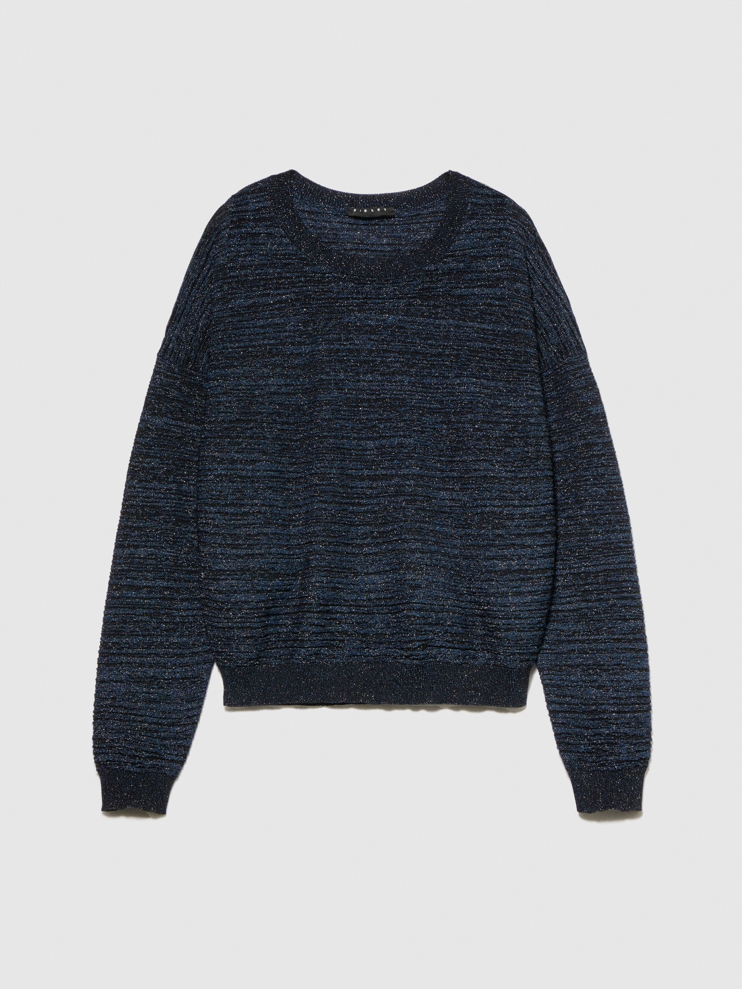 Maglia boxy fit con lurex da donna nero | Sisley Outlet