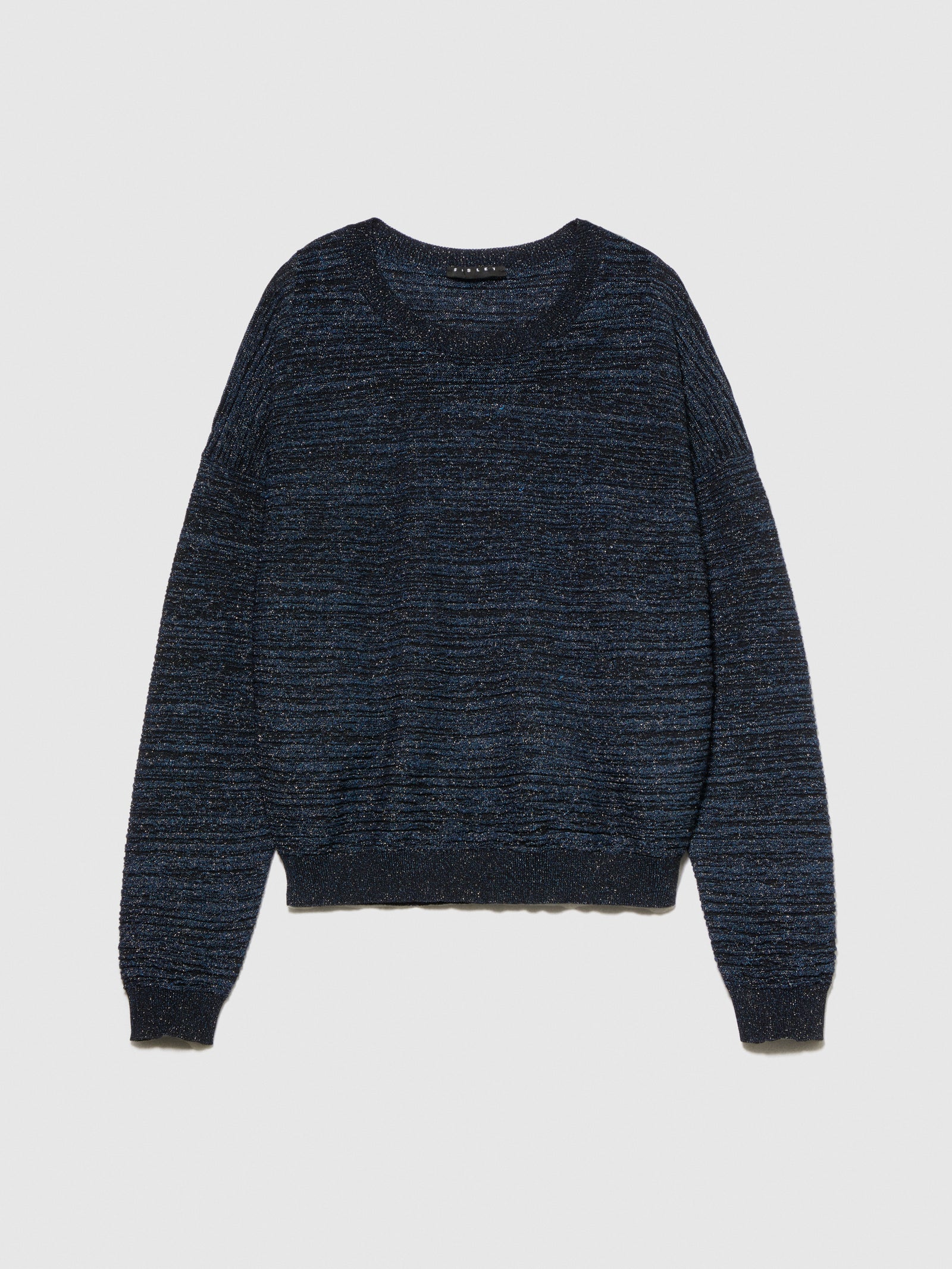 Maglia boxy fit con lurex da donna nero | Sisley Outlet