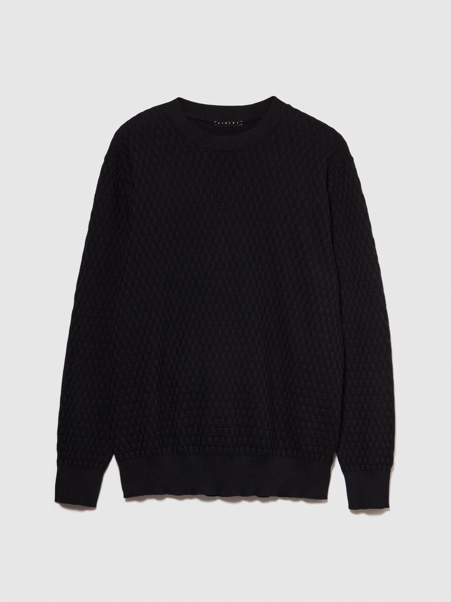 Maglia tinta unita da uomo nero | Sisley Outlet
