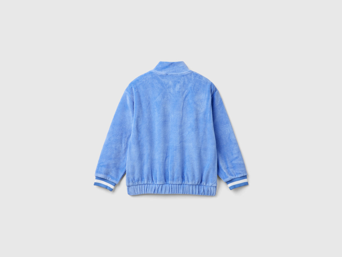 Felpa in ciniglia con zip