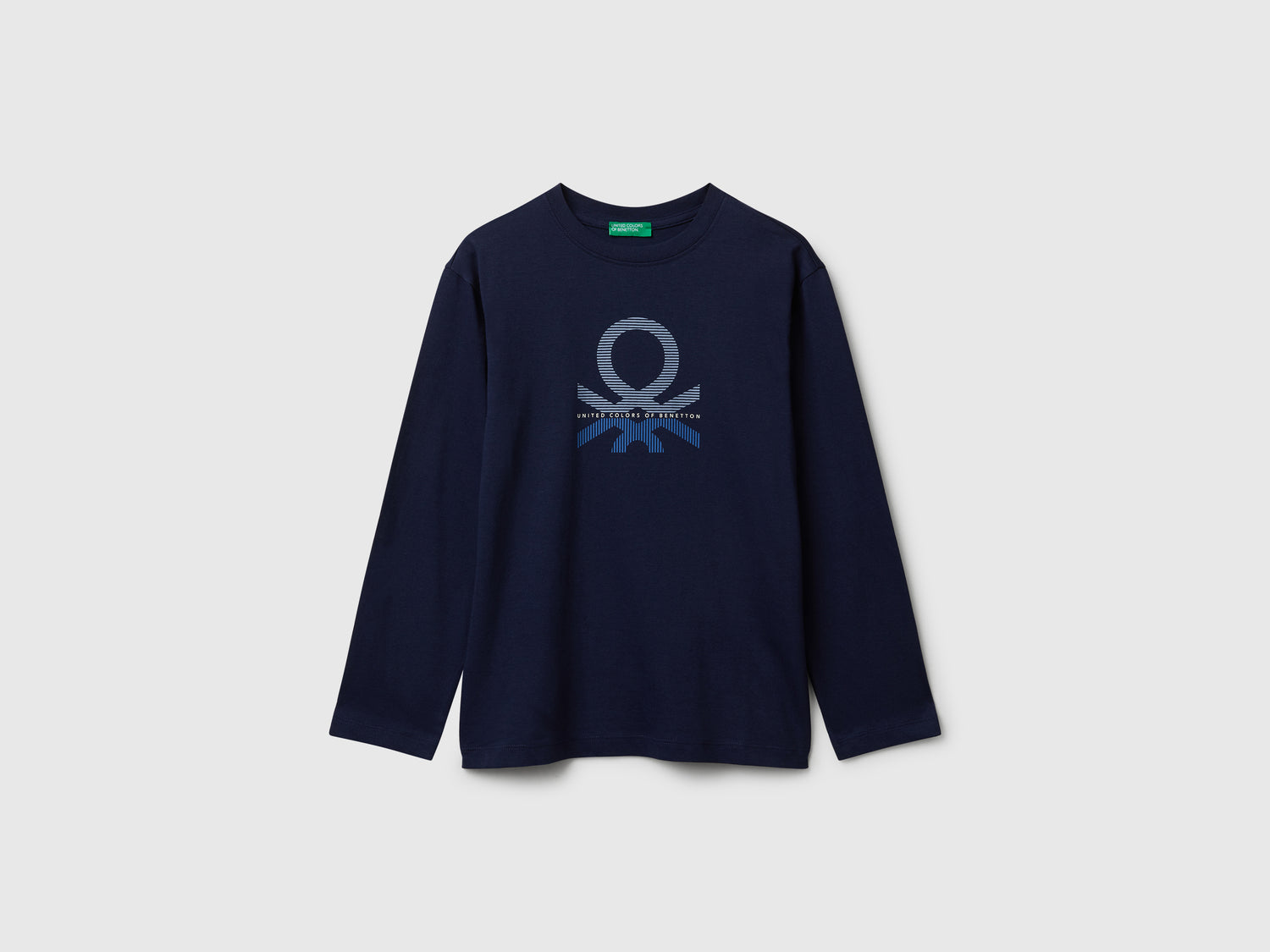 T-shirt in cotone da bambino blu scuro | Benetton Outlet