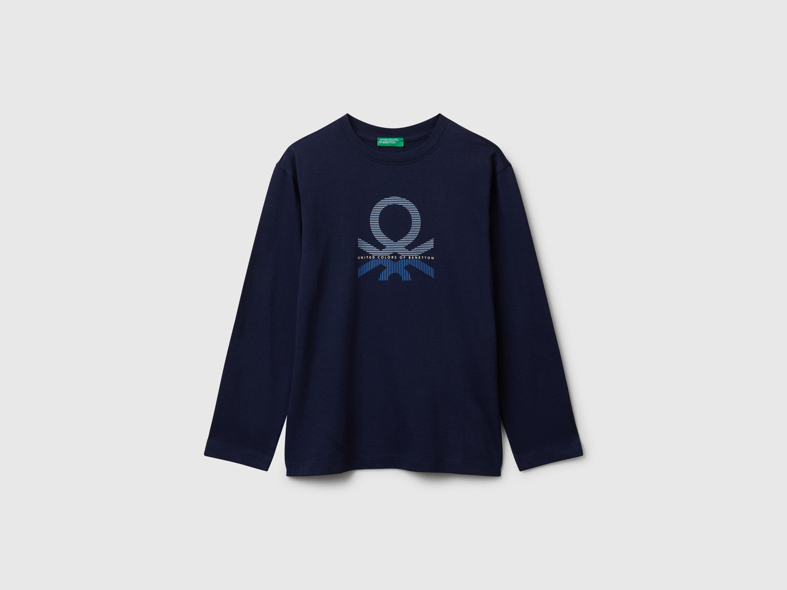 T-shirt in cotone da bambino blu scuro | Benetton Outlet