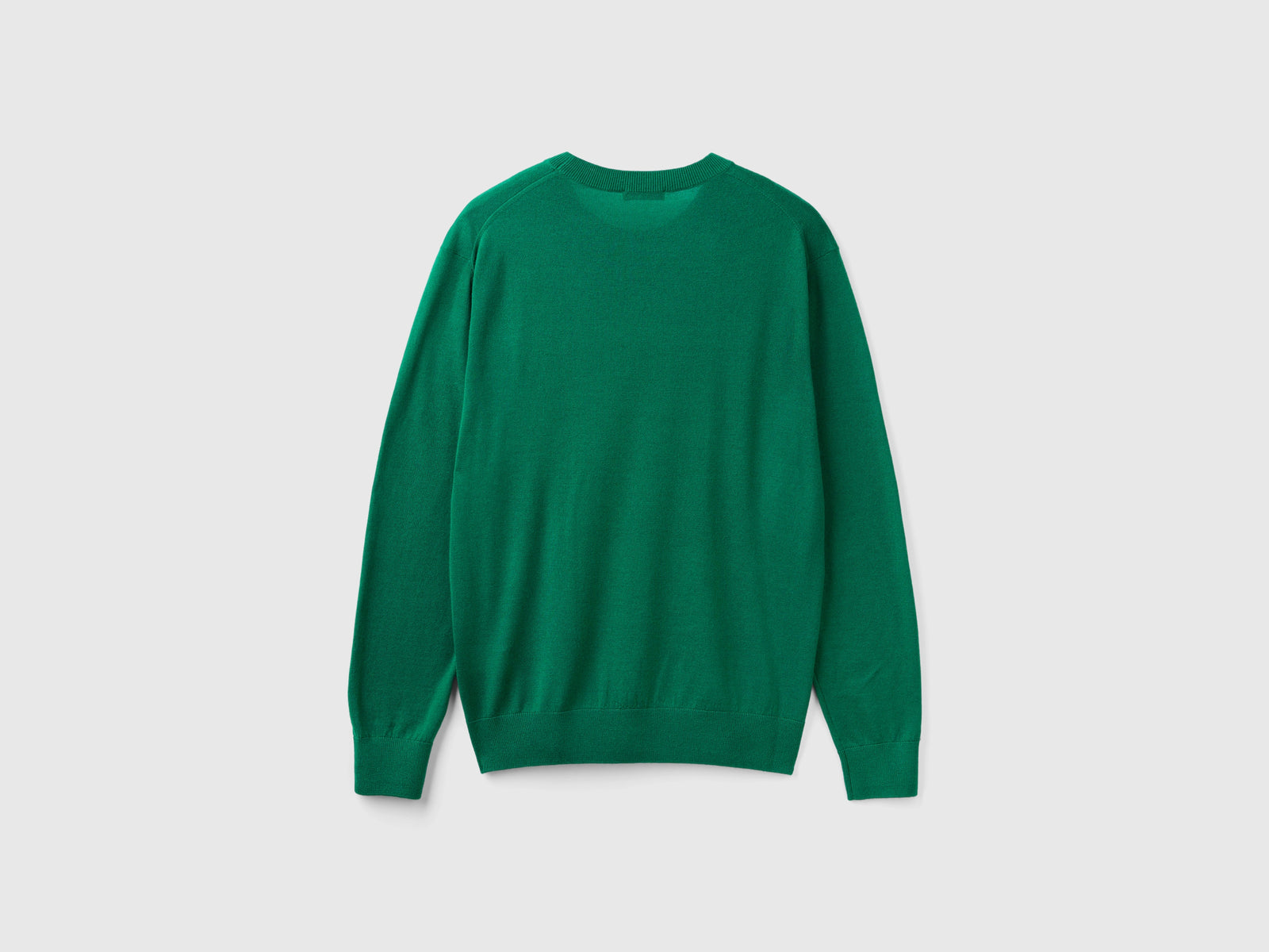 Maglia in pura lana Merino da uomo verde 2 | Benetton Outlet