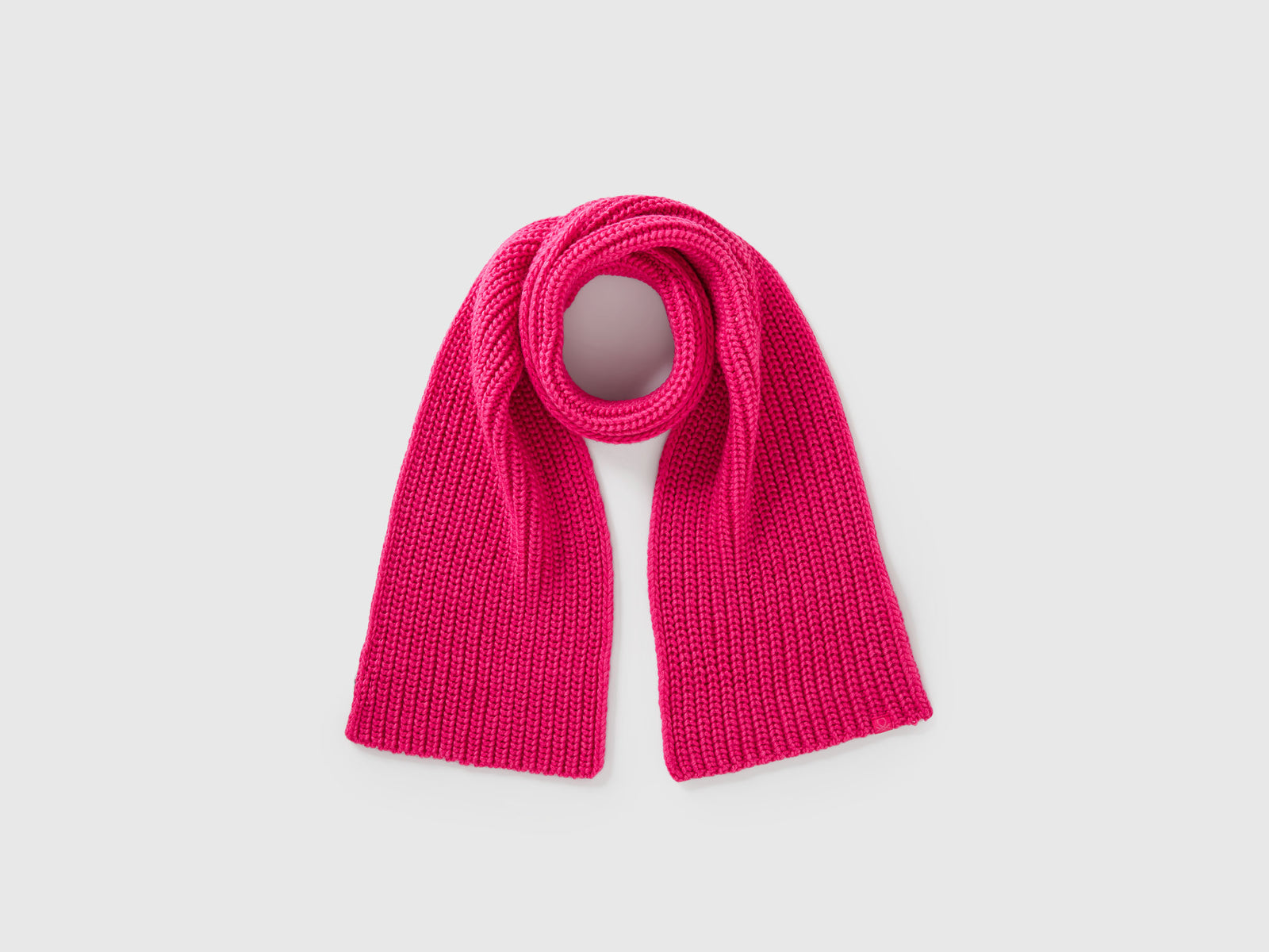 Sciarpa in misto lana da bambino fucsia | Benetton Outlet