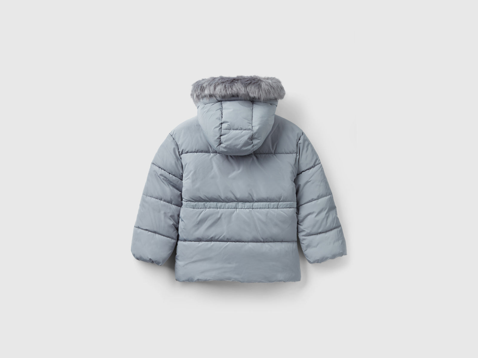 Piumino "Rain Defender" con coulisse da bambina grigio chiaro 2 | Benetton Outlet