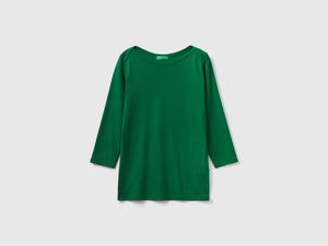 T-shirt con scollo a barchetta 100% cotone