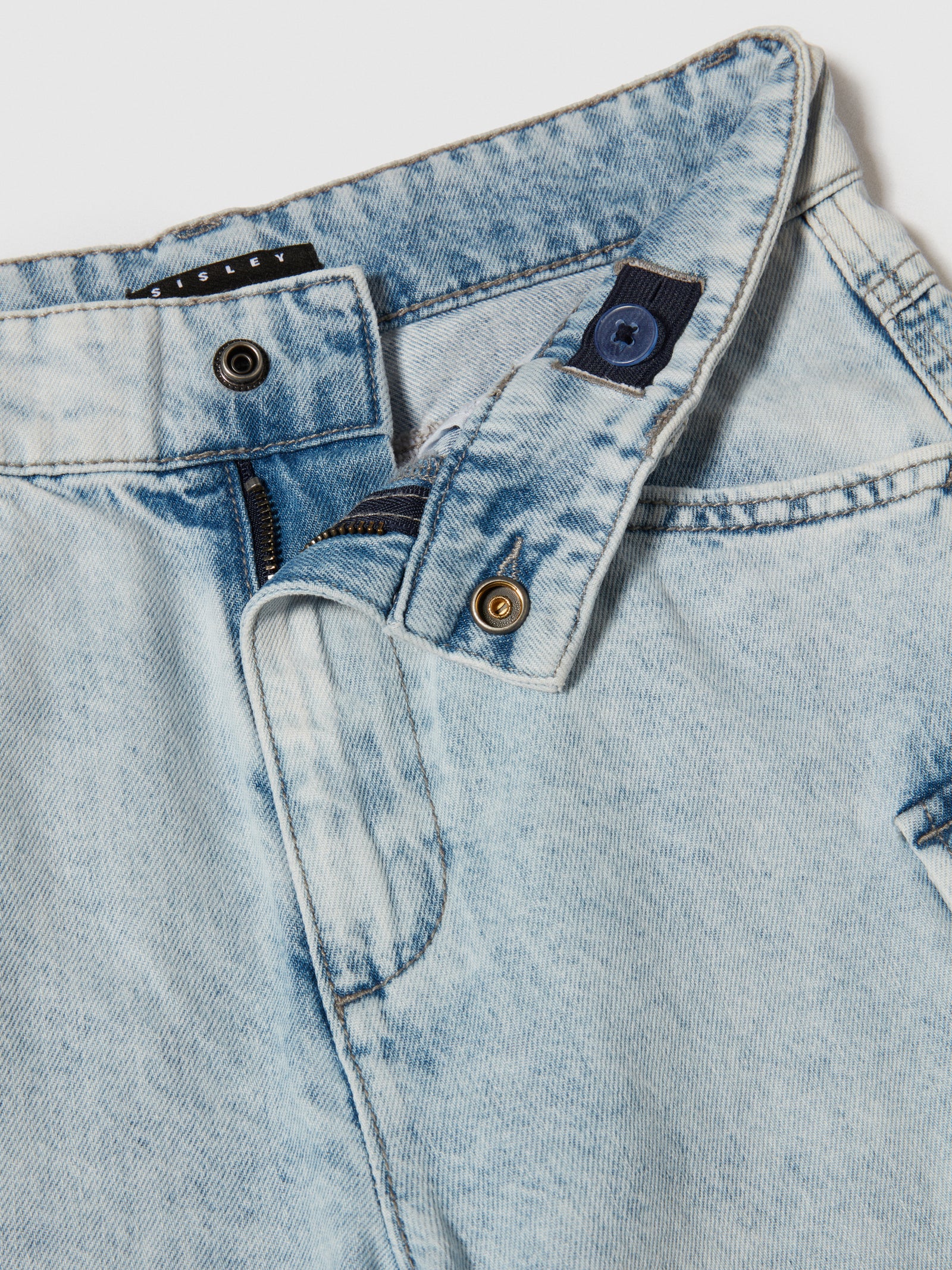 Bermuda di jeans con tasconi da bambino azzurro 3 | Sisley young Outlet