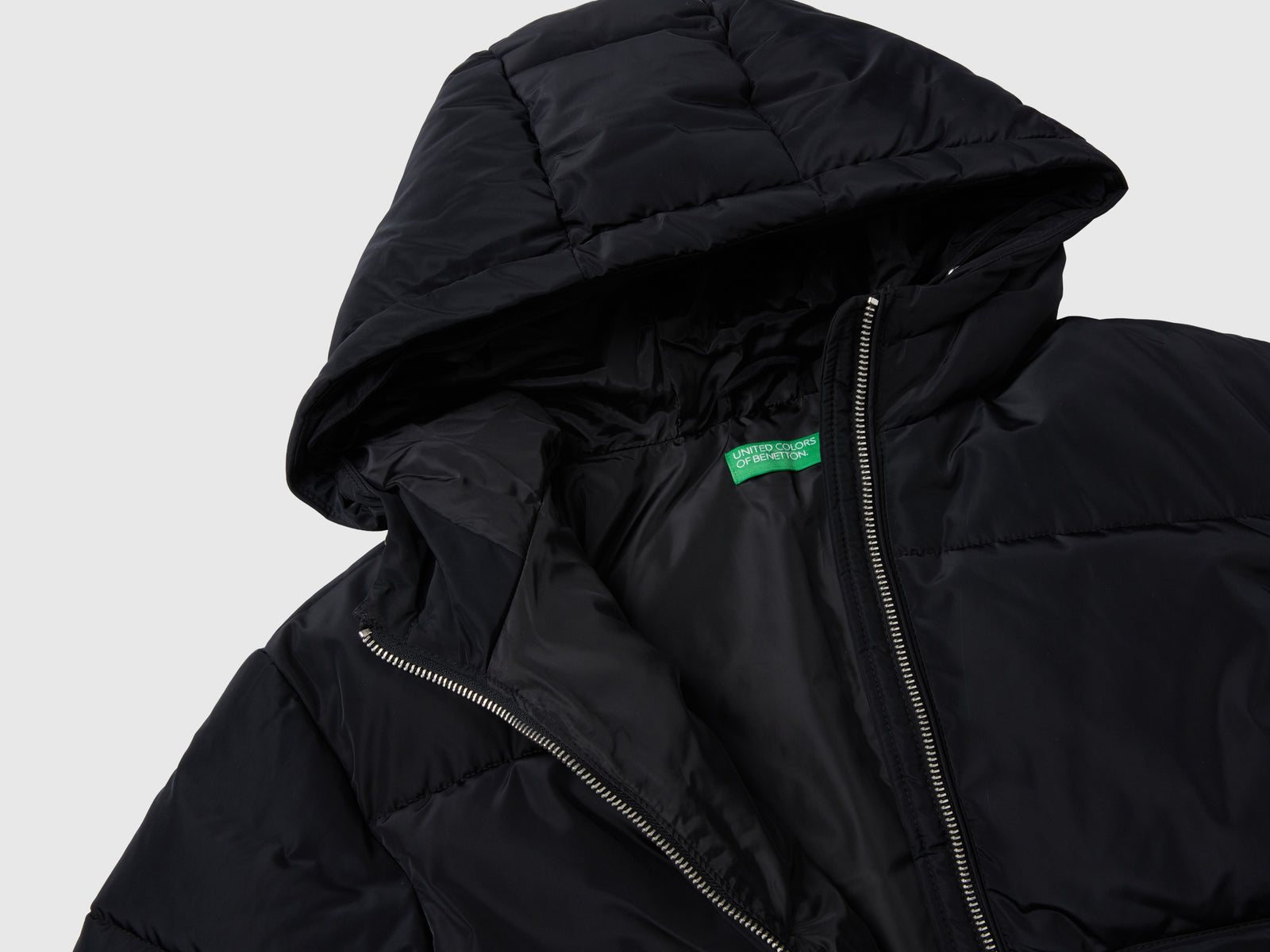Piumino "Rain Defender" con coulisse da bambina nero 3 | Benetton Outlet