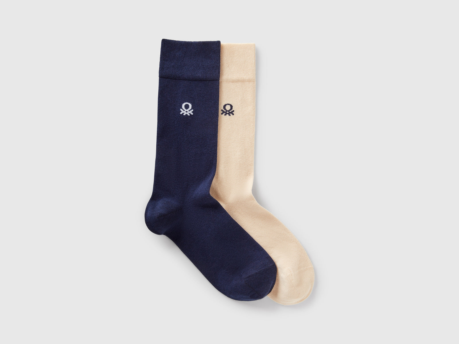 Due paia di calzini alti da uomo multi-color | Benetton Outlet