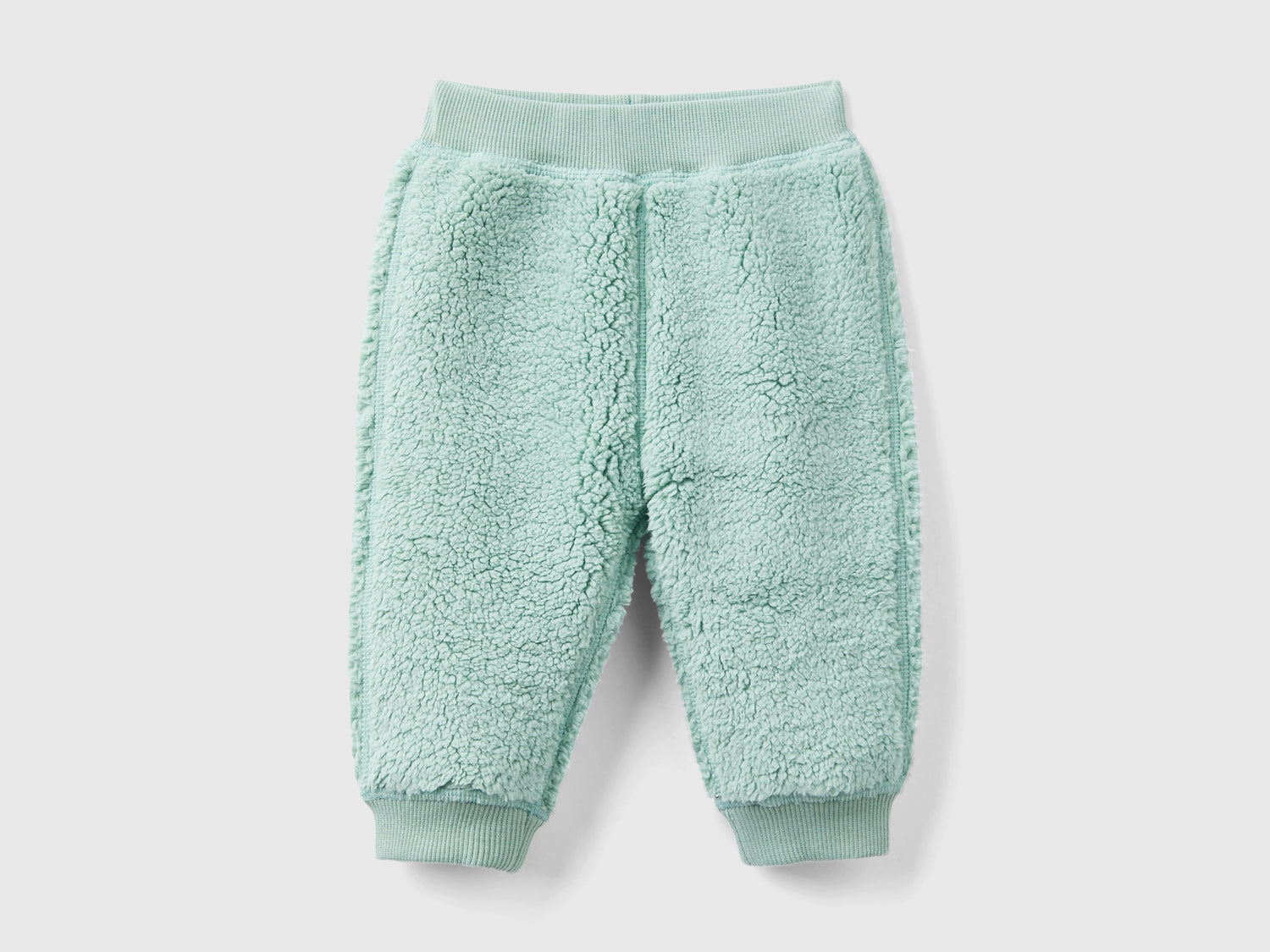 Pantaloni reversibili con coniglietti da neonato verde acqua | Benetton Outlet