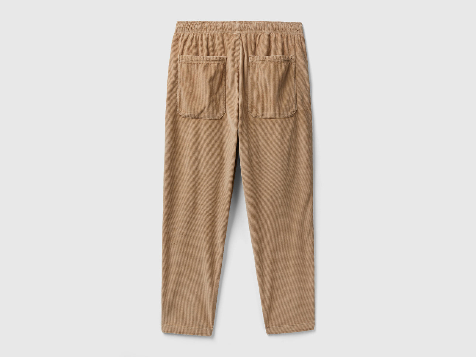 Joggers in velluto con coulisse da uomo cammello 2 | Benetton Outlet