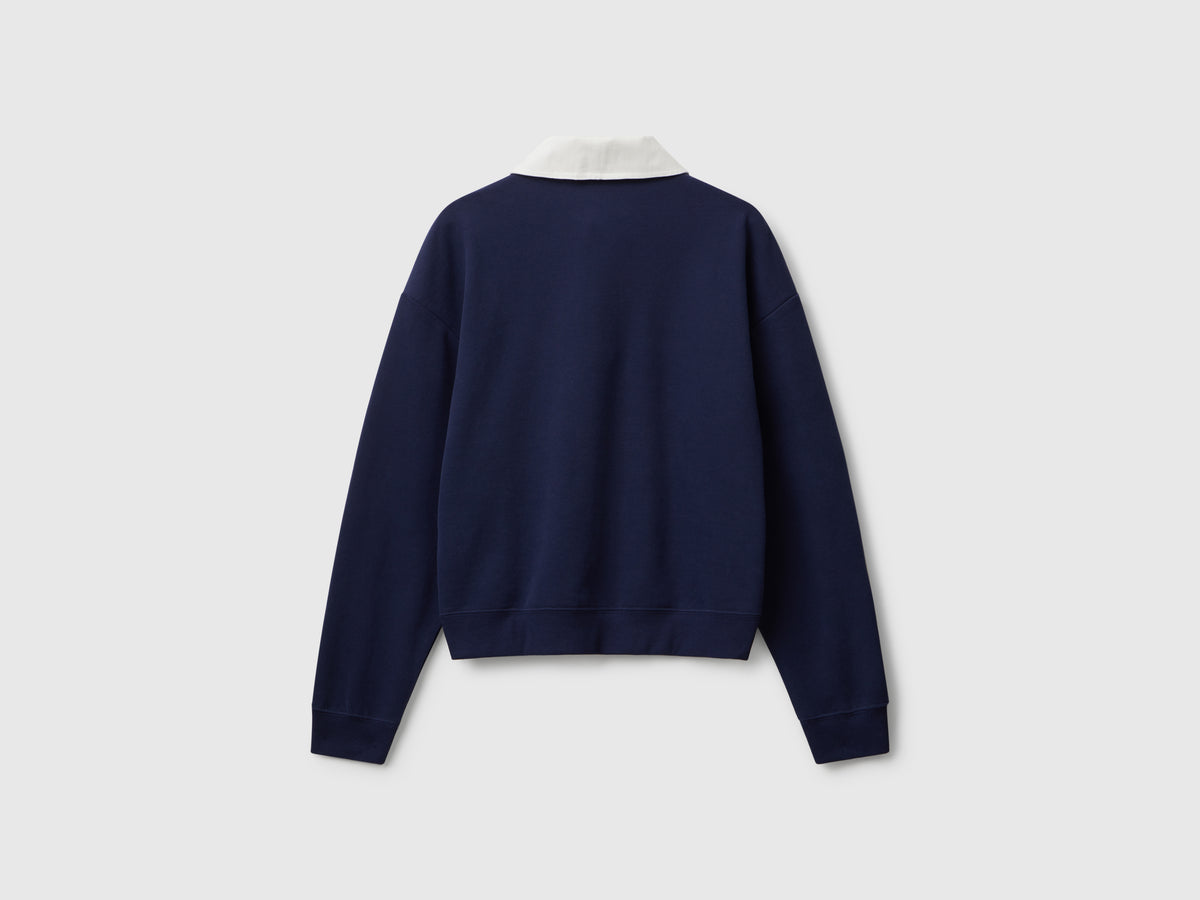 Polo in felpa comfort fit
