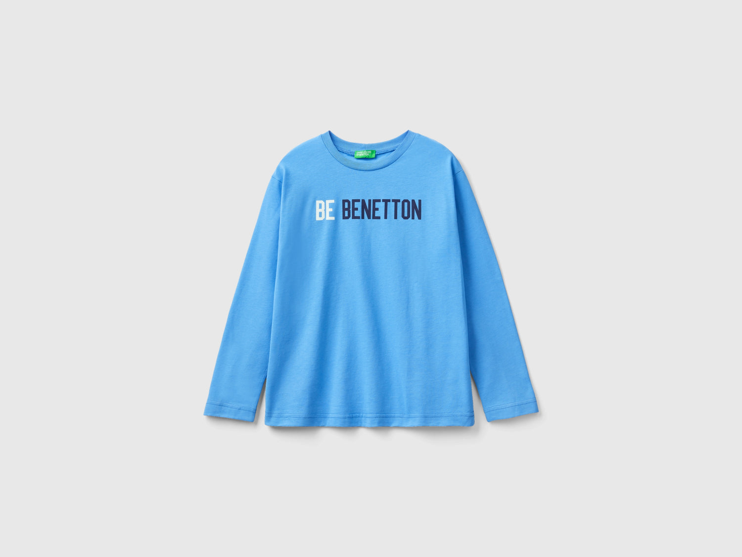 Calda maglietta con stampa logo da bambino blu | Benetton Outlet