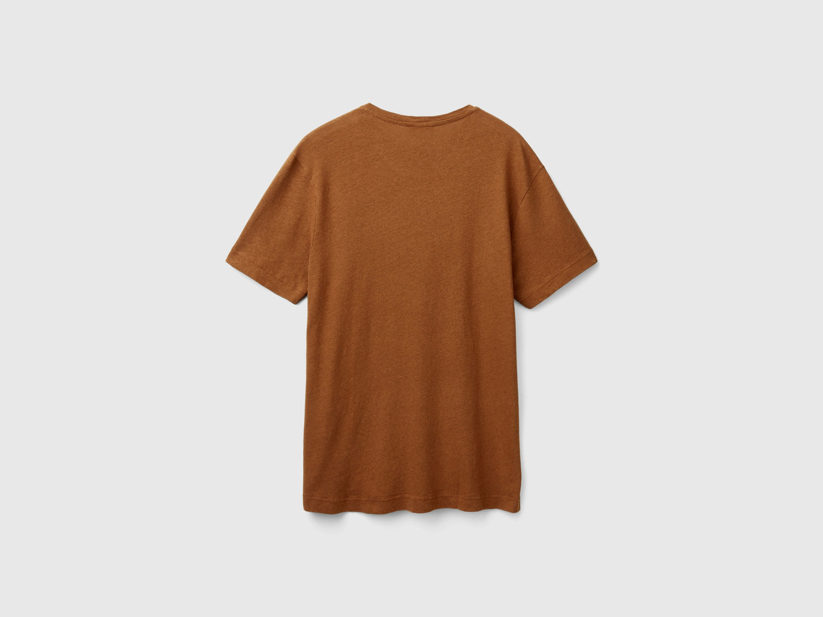 Linen blend T-shirt da uomo marrone 2 | Benetton Outlet