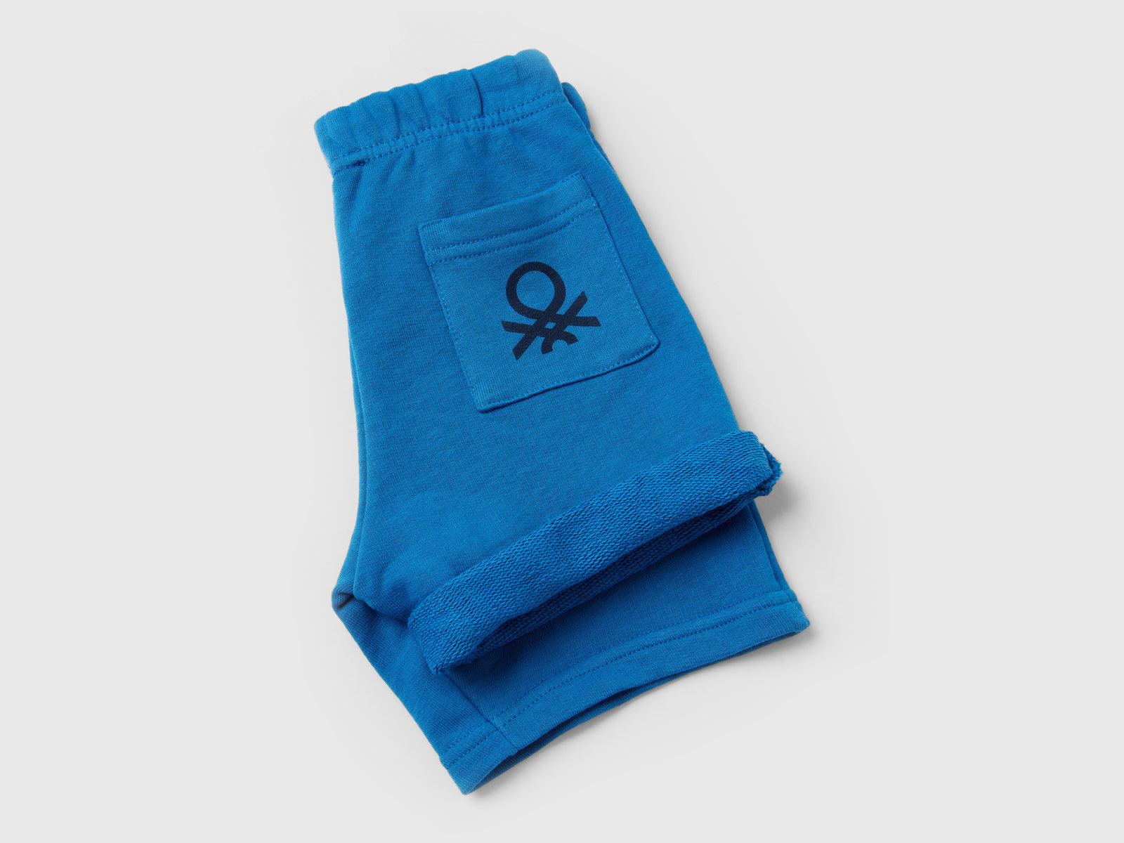 Bermuda in felpa 100% cotone bio da bimbo blu 2 | Benetton Outlet