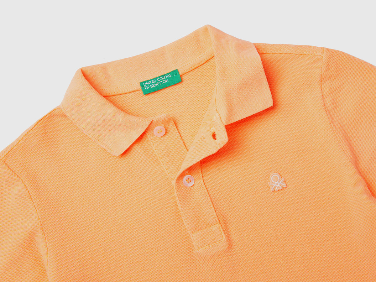 Polo fluo in cotone biologico