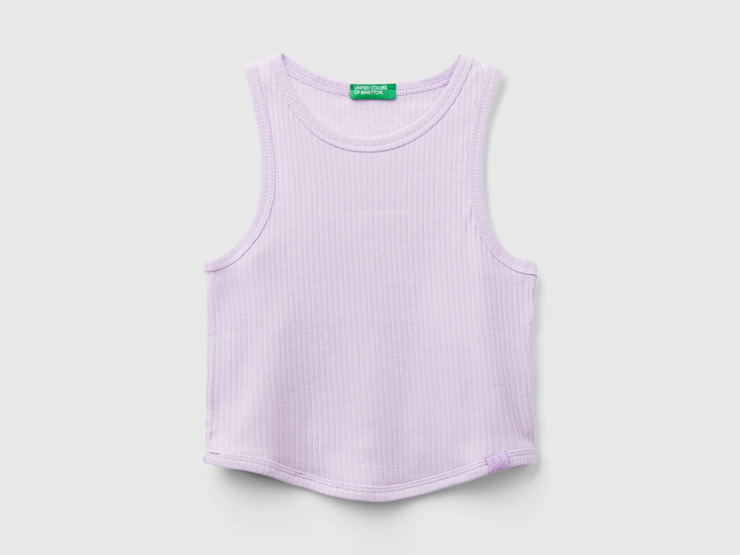 Canotta a costine da bambina lilla | Benetton Outlet