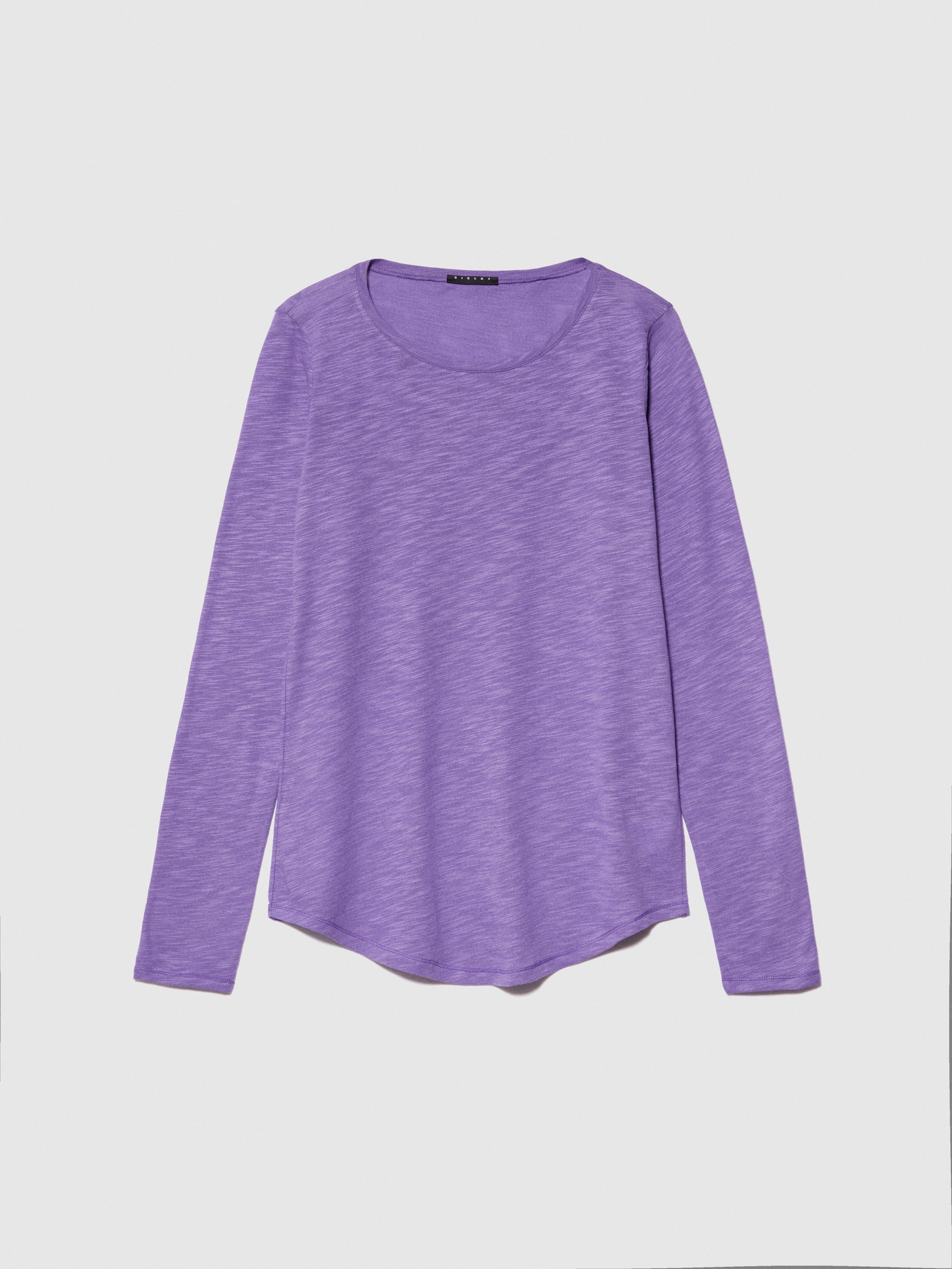 T-shirt tinta unita da donna lilla | Sisley Outlet