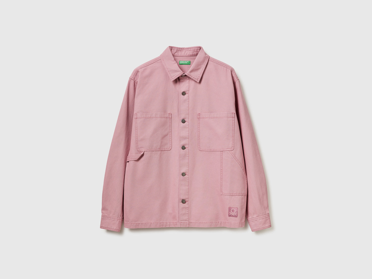 Overshirt in puro cotone da uomo rosa | Benetton Outlet