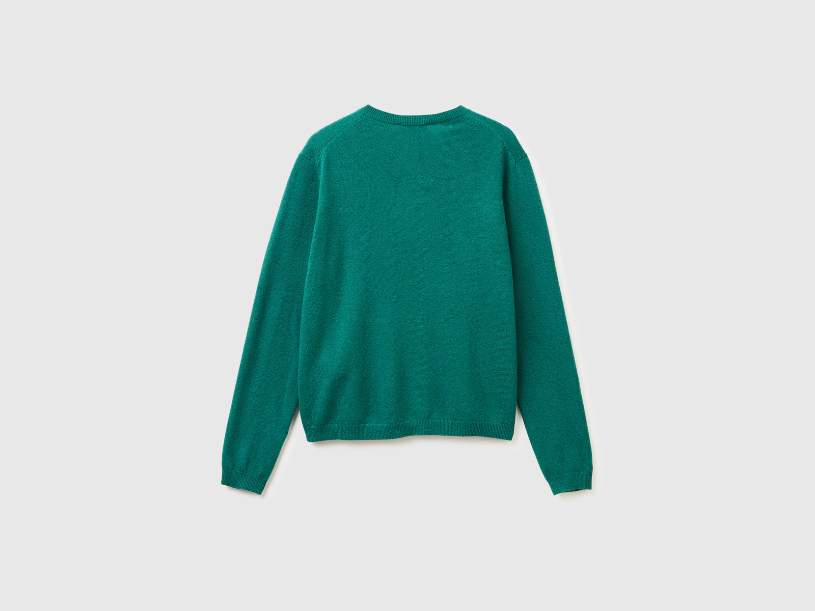 Cardigan verde in pura lana Merino da donna verde scuro 2 | Benetton Outlet