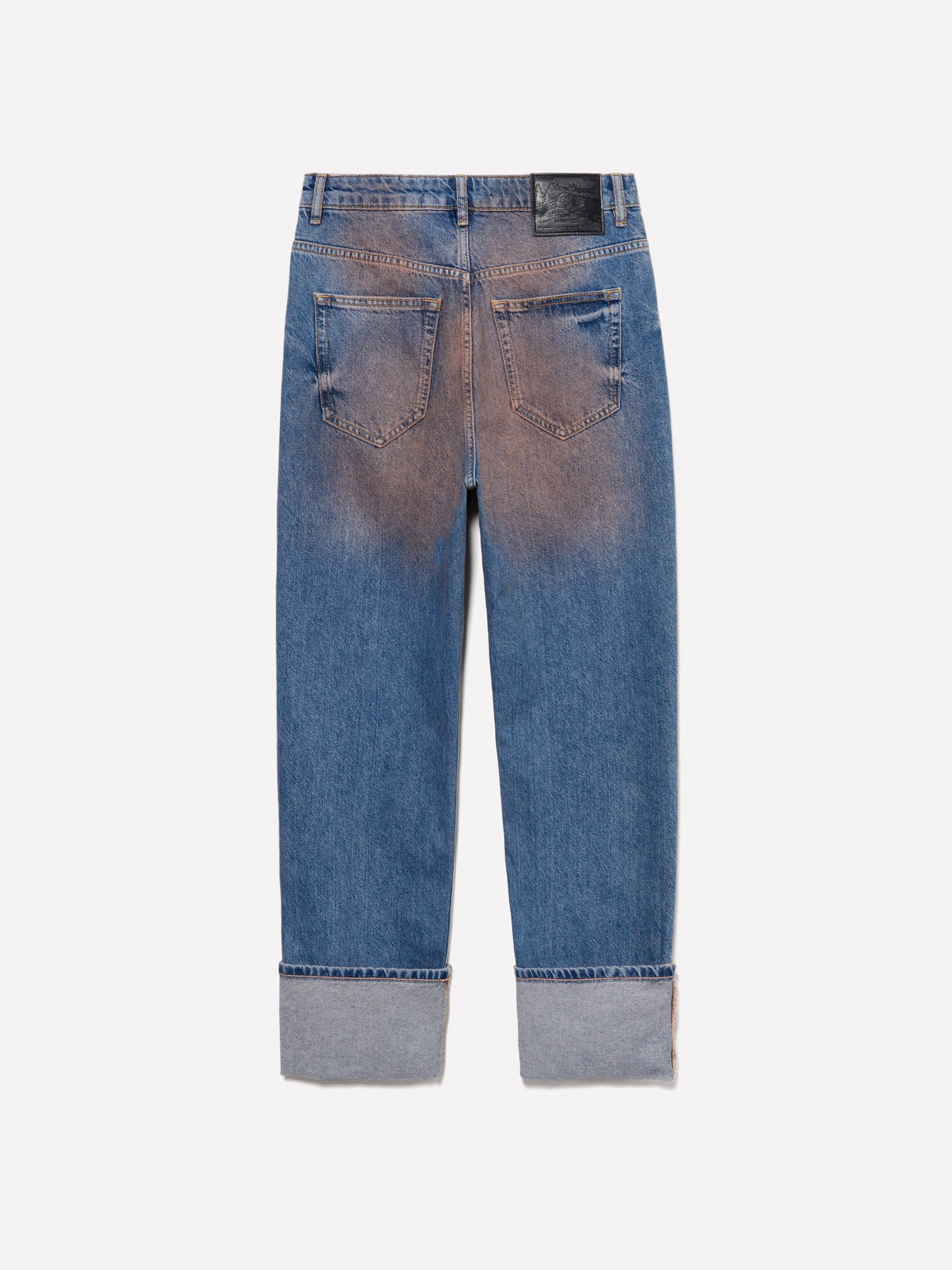 Relaxed fit spray-painted jeans da donna blu 2 | Sisley Outlet