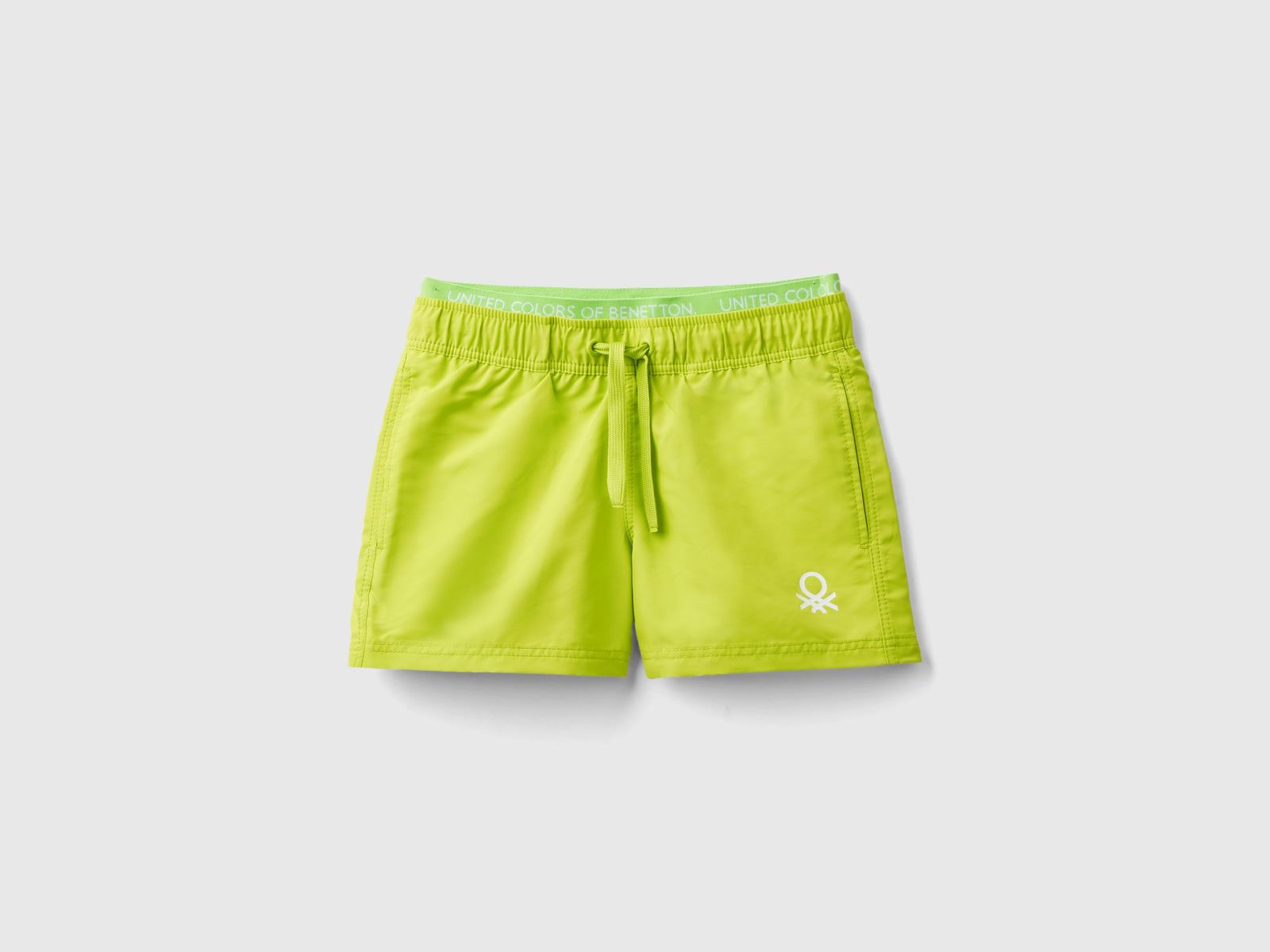 Boxer mare con coulisse da bambino lime | Benetton Outlet