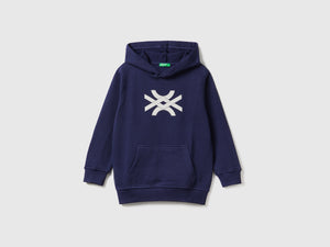 Felpa con cappuccio e logo