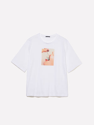 T-shirt boy fit 100% cotone bio con stampa