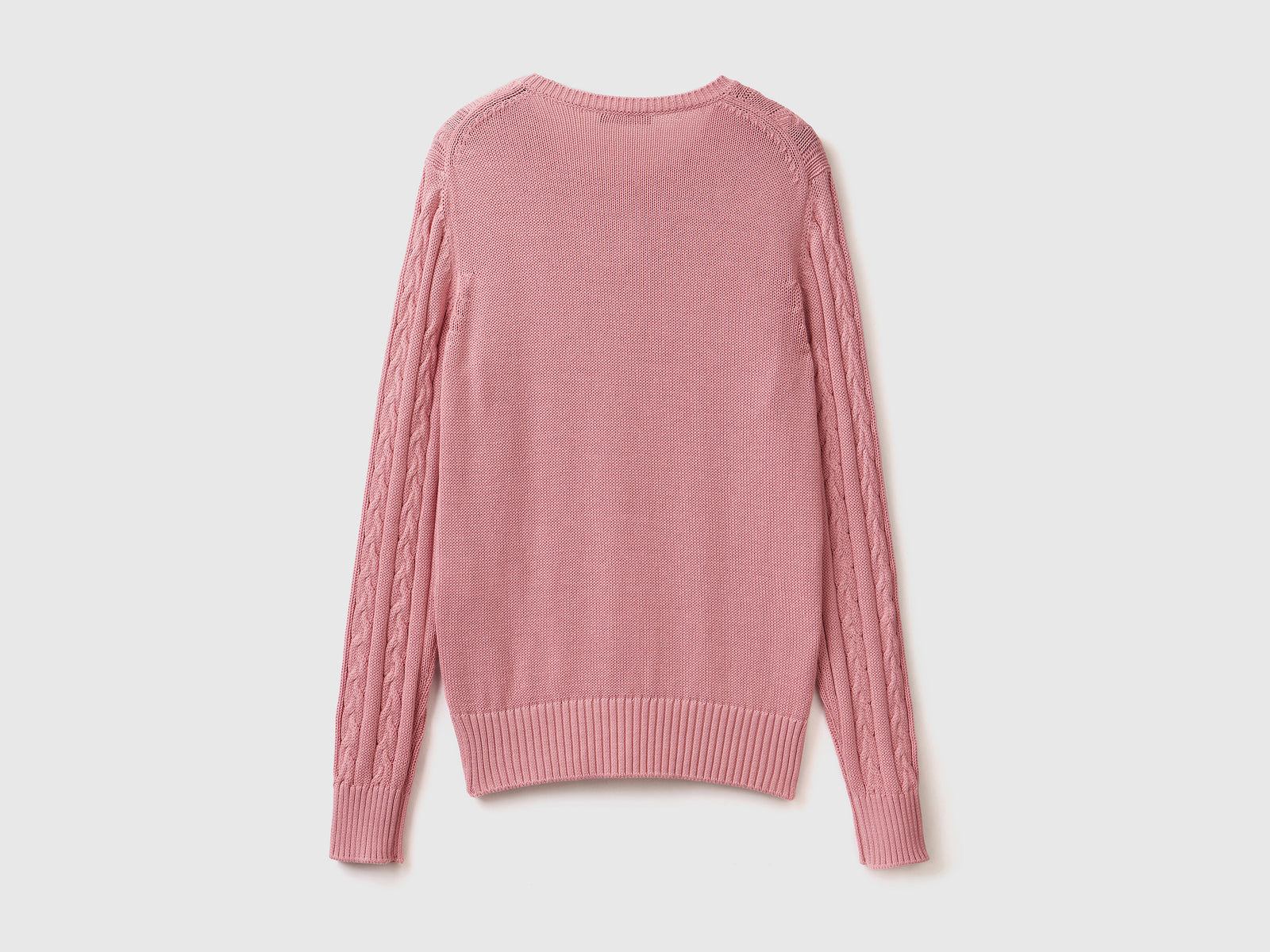 Maglia a righe 100% cotone da donna rosa 2 | Benetton Outlet