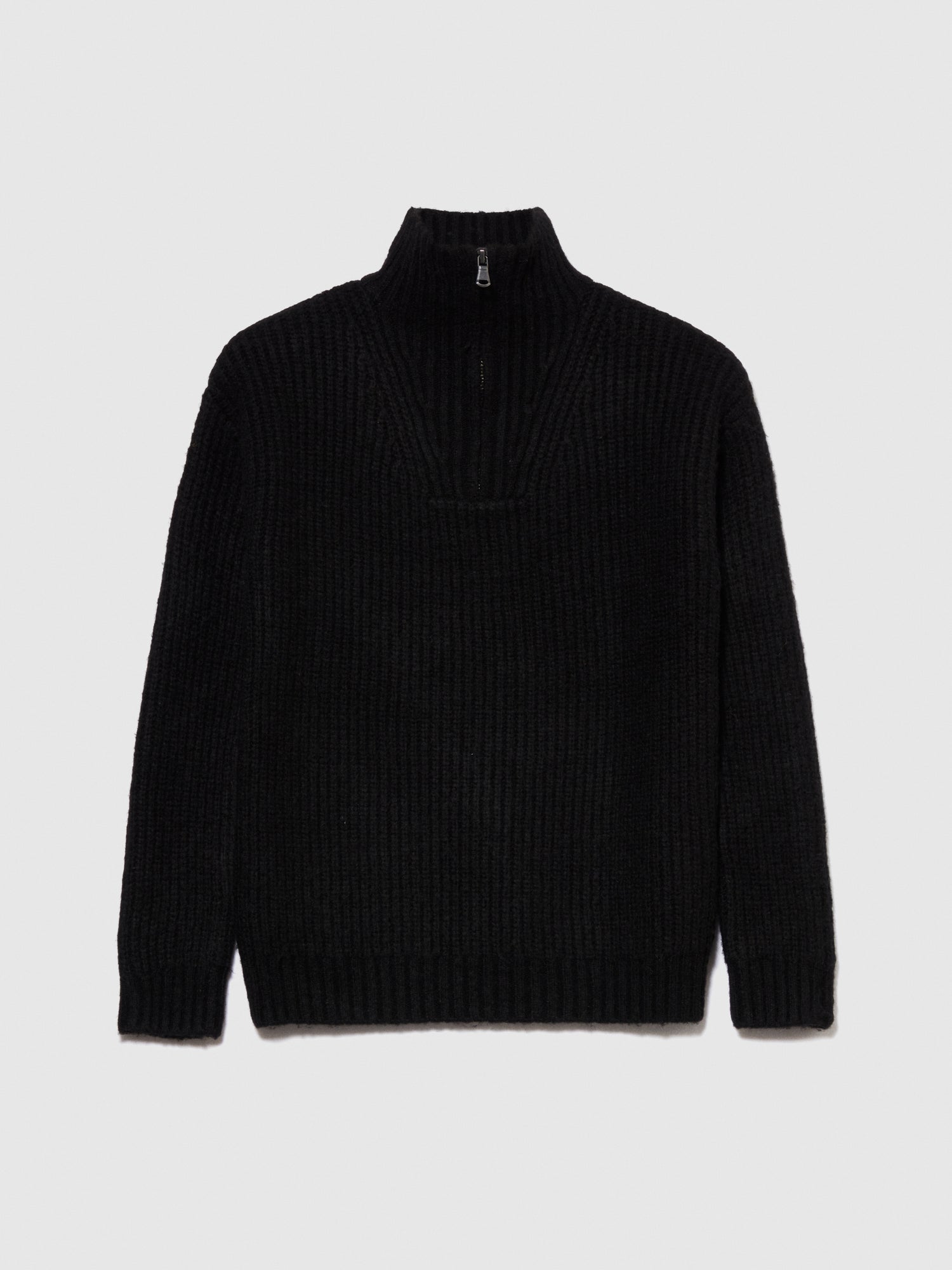 Maglione con collo alto da bambino nero | Sisley young Outlet