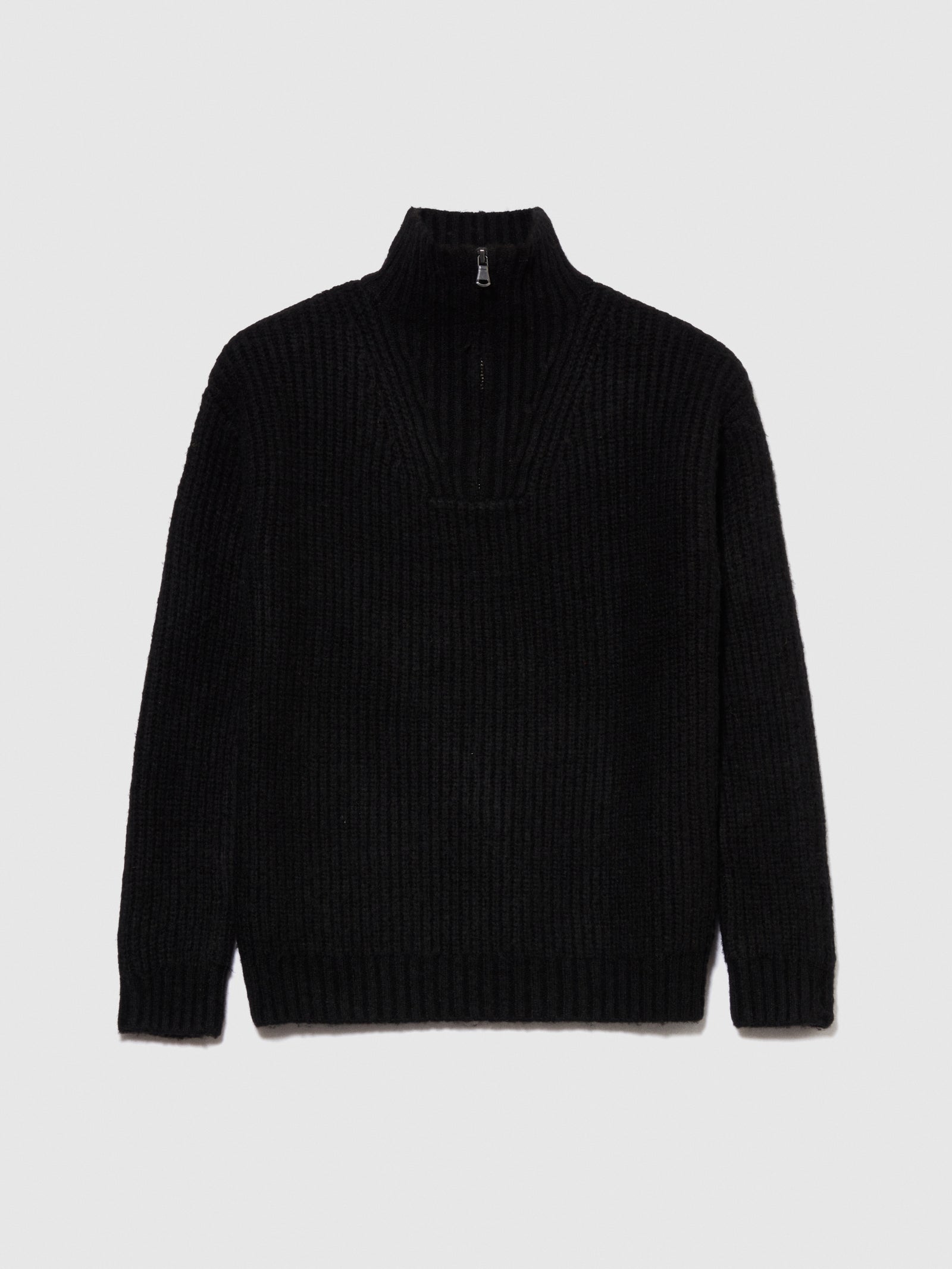 Maglione con collo alto da bambino nero | Sisley young Outlet